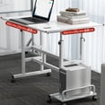 thumbnail image 2 of YUSAZENS Small Mobile Standing Desk, Portable Rolling Computer Desk with Adjustable Height and Wheels for Efficient Home Office Setup, 2 of 9