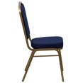 thumbnail image 3 of HERCULES Series Crown Back Stacking Banquet Chair in Burgundy Fabric - Gold Frame, 3 of 9