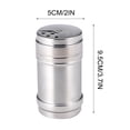 thumbnail image 3 of Wzzjkit Seasoning Containers Kitchenware Stainless Steel Seasoning Jars Sprinkler Barbecue Pepper Bottle Shaker with Lid Shaker Cooking Rotatable Cover Spice Containers, 3 of 9