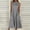 Grey, variant on Gspmoly Womens Dresses, Women Summer Beach Holiday Dress Round Neck Big Pocket Maxi Dress Women'S Formal Dresses up to 65% Off