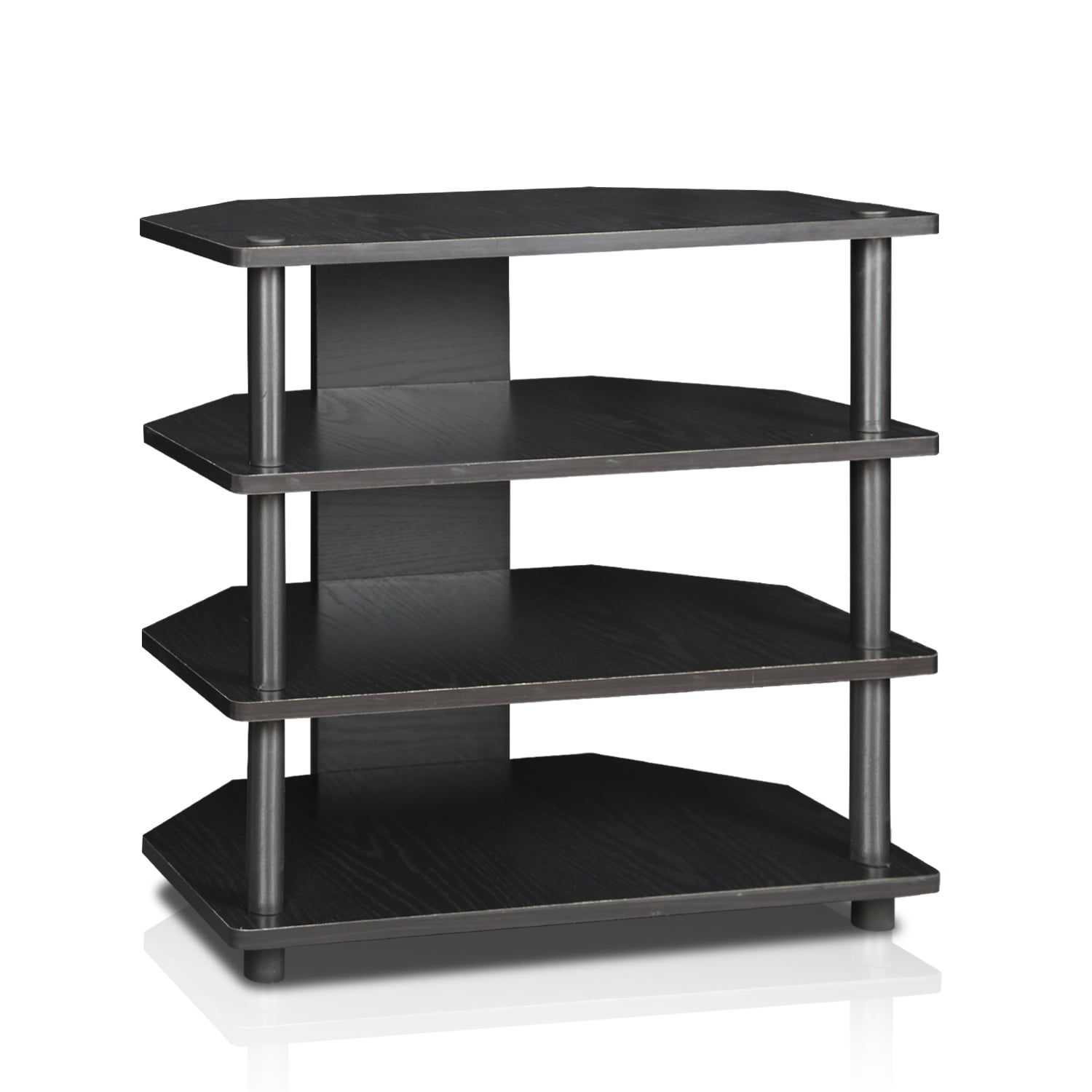 Furinno 15093BW/BK Turn-N-Tube Easy Assembly 3-Tier Petite TV Stand, Blackwood