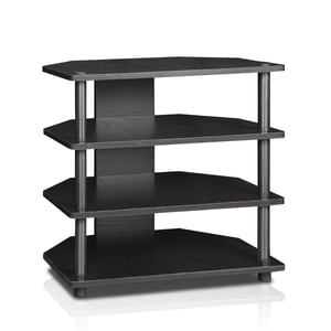 Furinno 15093BW/BK Turn-N-Tube Easy Assembly 3-Tier Petite TV Stand, Blackwood
