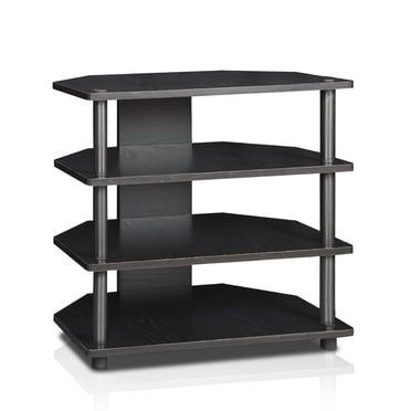 Furinno 15093BW/BK Turn-N-Tube Easy Assembly 3-Tier Petite TV Stand, Blackwood
