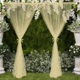 thumbnail image 4 of 1 Panel Fiber Sheer Backdrop Curtain Arch Drapes Wrinkle-Free 5ft x 9.2ft, 4 of 24