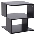 thumbnail image 1 of HOMCOM Table d'Appoint Carrée à 3 Niveaux en Bois pour Café, Étagère de Rangement, Support, Table de Bout, 1 of 10