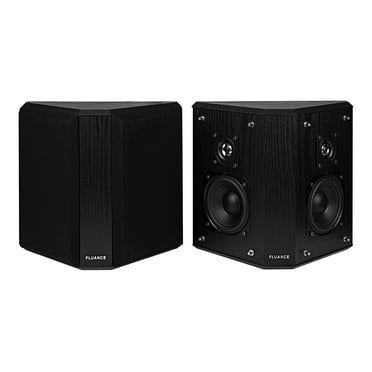 Fluance Elite Haute Définition Haut-Parleurs Surround Bipolaires 2 Voies pour une Grand Dispersion Son Surround dans les Systèmes de Cinéma Maison - Cendre Noir/paire (SXPB2)