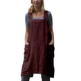 thumbnail image 2 of Faithtur Casual Vintage X Shape Back Sleeveless Cooking Apron with Pockets, 2 of 5