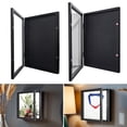 thumbnail image 4 of SharkTRUE T Shirt Display Frame, Black Imitation Wood T Shirt Frame with 98 UV Protection Acrylic, 1 Depth of Usable Space Shadow Box, Wall-Mountable Display Case for Jerseys, Sports Memorabilia, Shir, 4 of 8