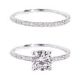 thumbnail image 2 of Bradem Rings Clearance! Micro Set with Diamonds Romantic Couple Ring Ring to Send Girlfriend Gift, Silver, 11 Lady Ring Clearance Sale, 1× Ring, 2 of 3