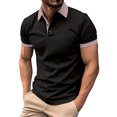 thumbnail image 1 of Men's Four Seasons Leisure Fashion Design Lapel Button Short Sleeve, 1 of 6