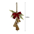 thumbnail image 4 of Holiday Time 3 Hanging Metal Bells Christmas Hanging Ornament,Gold Color, 4 of 5