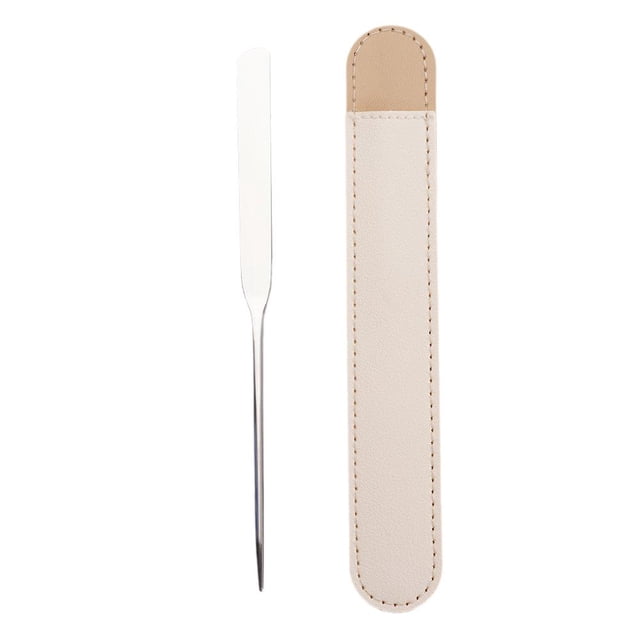 Stainless Steel Mixing Spatula for Nail Art and Makeup Applications H4Y9