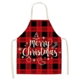 thumbnail image 1 of WIFKLSIIPG Tabliers de Cuisine de Noël pour la Cuisson, Tabliers à Carreaux Noirs et Rouges, Tablier de Cuisson à Carreaux Buffalo Ajustable, Tablier de Grillade de Noël avec Flocon de Neige..., 1 of 5