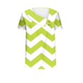 thumbnail image 4 of FAIWAD Women Summer Tops Short Sleeve Irregular V Neck Button T-Shirts Geometric Color Block Print Tees Blouses, 4 of 5