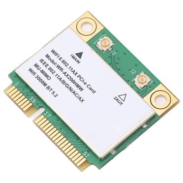 Wifi Carte Réseau Sans Fil 2.4G/5G Double Bande 2974M WiFi6 MU MIMO Technologie Multithreading Wifi Carte avec Mini PCIE pour Ordinateur Portable