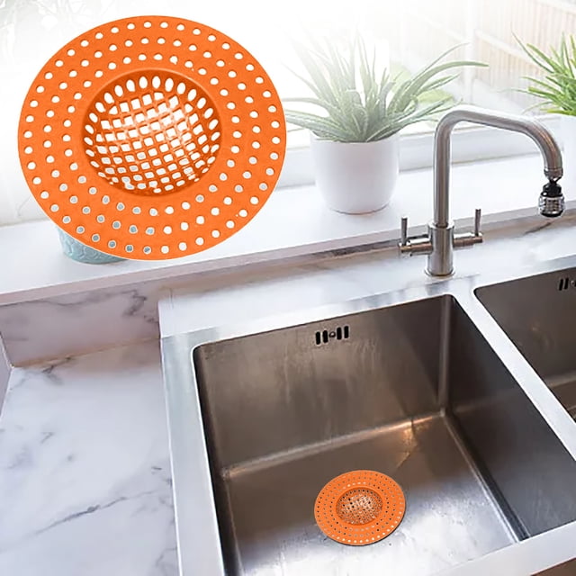 mtvxesu Plastic Scalable Sink Filter for Kitchen and Bathroom Drainage, Easy to Clean, 1 Count