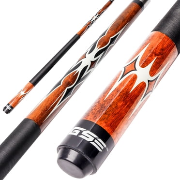 GSE Games & Sports Expert 58" 2-Piece Canadian Maple Hardwood Billiard Pool Cue Sticks for Men/Women, Great for House or Commercial/Bar Use (Brown, 20 Oz)
