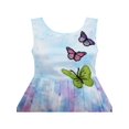 thumbnail image 4 of Robe Fille Imprimé Fleur Rose Broderie Papillon Violet 5 Ans, 4 of 4