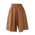 thumbnail image 3 of Plebaso Casual Shorts Womens High Waisted Wide Leg Shorts Loose Solid Color Summer Shorts with Pockets, 3 of 6