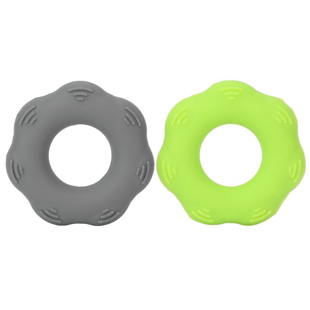 Anneau de Force Grise, Anneau d'Exercice Vert Skin Friendly 2pcs Silicone Squeezer Portable 40lbs Élastique pour la Formation de Réadaptation des Doigts