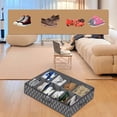 thumbnail image 3 of Bedroom Underbed Shoe Storage Foldable Organizer with Lid and Visible Clear Boxes for Closet Organization in Home Textile Storage, 3 of 3