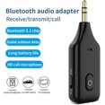 thumbnail image 4 of Émetteur Récepteur Bluetooth AUX 3,5 mm 2 en 1 Adaptateur Audio Stéréo Sans Fil Mains Libres Microphon, 4 of 5