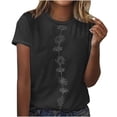 thumbnail image 1 of FAIWAD Hauts d'Été à Motif Floral pour Femmes, Col Rond Décontracté, T-Shirt à Manches Courtes, Coupe Ample et Confortable, Chandail à Enfiler, 1 of 2