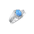 thumbnail image 3 of RYLOS Rings for Women Sterling Silver Swirl Z Ring 7X5MM Oval Gemstone &  Diamond Rings December Tourquoise Jewelry Size 7, 3 of 7