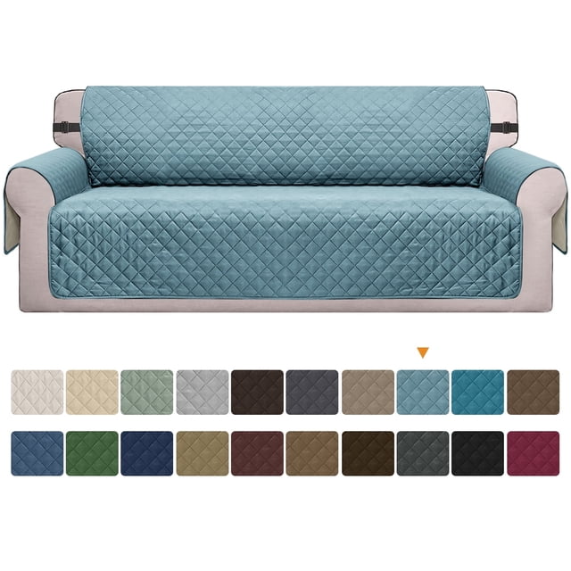 Housse de Sofa Réversible Lavable à la Machine, Housse de Canapé Résistante à l'Eau, Housse Antidérapante Protectrice pour Meubles pour Chiens, Enfants, Animaux
