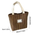 thumbnail image 3 of FHBVT Canvas Tote Bag Striped Handbag for Women Large Capacity for Commuting, Shopping, Classroom Use with Reinforced Stitching and Practical Storage for Books, Tablets, and Everyday Items, 3 of 6