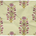 thumbnail image 4 of oneOone Organic Cotton Poplin Twill Fabric Leaves & Floral Block Printed Craft Fabric BTY 42 Inch Wide, 4 of 4