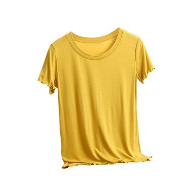 AherBiu T-Shirts pour Femmes à Col Rond Décontractés Doux Basiques T-Shirts d'Été Mode Entraînement Gym T-Shirts Athlétiques Course Manches Courtes