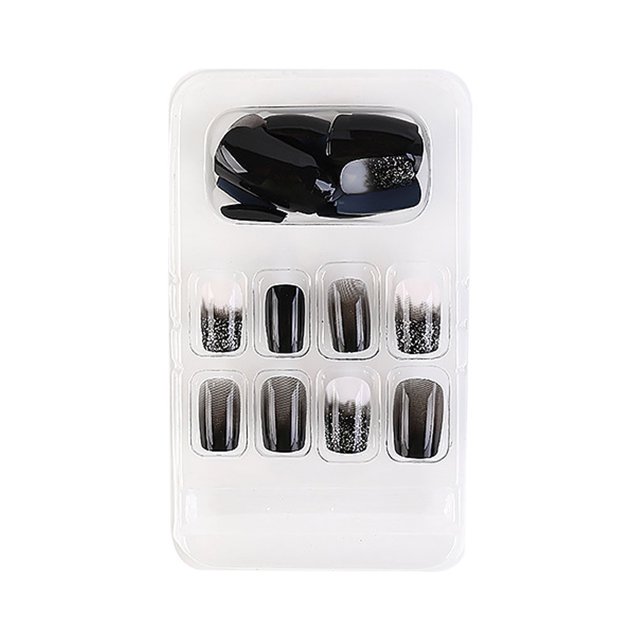 ziyahi False Nail Wearable Perfect Matching Simple to Wear No Irritating Odor Fake Fingernail Breathable Press Type Adjustable Paster Type 16 Type 35 F741 1Set