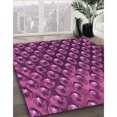 thumbnail image 3 of Ahgly Tapis d'Intérieur Lavable en Machine Carré Transitionnel Rose Néon, 5 Pieds Carré, 3 of 7
