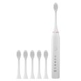 thumbnail image 1 of Vrorvz USB Rechargeable Electric Toothbrush for Adults with Timer and 5 Brushing Modes Includes Replacement Heads Smart Design Long Battery Life and Nylon Bristles, 1 of 2