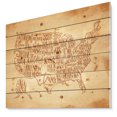 thumbnail image 1 of Design Art - Carte Vintage des États-Unis Jaune Craie, 1 of 5