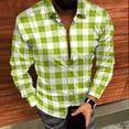 thumbnail image 3 of Timdgard Button down Shirts for Men Fall Plaid Lapel V Neck Long Sleeve Shirts Work Casual Tops, 3 of 8