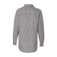 thumbnail image 3 of Women`s Long Sleeve Solid Flannel Shirt, M, Heather Grey, 3 of 3