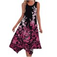 thumbnail image 2 of EQWLJWE Robes Sans Manches pour Femmes Décontractées d'Été, Robe de Plage Décontractée pour Femmes, Robe d'Été Sans Manches à Ourlet en Pointe, Robe Midi Débardeur, Robe de Plage avec Poches, 2 of 5