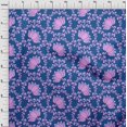 thumbnail image 4 of oneOone Cotton Silk Blue Fabric Asian Block Craft Projects Decor Fabric Printed By The Yard 42 Inch Wide, 4 of 4