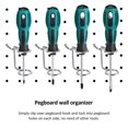 thumbnail image 2 of 5pcs Screwdriver Organizers Pegboard Tool Holders Double-ring Screwdriver Racks, 2 of 9