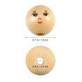 thumbnail image 2 of SHISUYAN 100 Pcs Perles en Bois Rondes Accessoire de Perles de Ficelle DIY Visage Riant Perles en Bois (18mm), 2 of 8