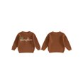 thumbnail image 2 of FOCUSNORM Chandails d'Halloween pour Tout-Petits Citrouille Brodée Lettre Manches Longues Col Rond Tricot Côtelé, 2 of 9
