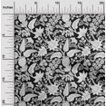 thumbnail image 2 of oneOone Coton Cambric Noir Tissu Jacobée Robe Florale Tissu Tissu Imprimé par la Cour 56 Pouces de Large, 2 of 4