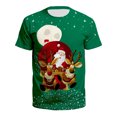 thumbnail image 1 of Awdenio T-shirt à Manches Courtes Amusant Imprimé de Noël pour Hommes, 1 of 4