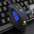thumbnail image 2 of Amdohai Souris de Jeu Programmable Souris Ergonomique 4000DPI 18 Boutons Programmables / 4 Niveaux de DPI Réglables / Réglage de Poids Ensemble Bleu, 2 of 8
