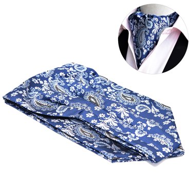 Cravate Ascot pour Homme, Mode Classique Vintage à Motif Floral en Polyester, Cravate Ascot