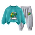 thumbnail image 2 of Pisexur Ensemble de Vêtements d'Automne pour Bébés Filles Garçons 2 Pcs Mode Décontractée Imprimé Mignon Manches Longues Col Rond Chandails en Molleton et Pantalons de Survêtement Ensemble de Survêtement pour Enfants Filles Garçons 3-8 Ans, 2 of 4