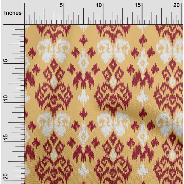 oneOone Viscose Chiffon Fabric Paisley Ikat Printed Fabric 1 Yard 42 Inch Wide