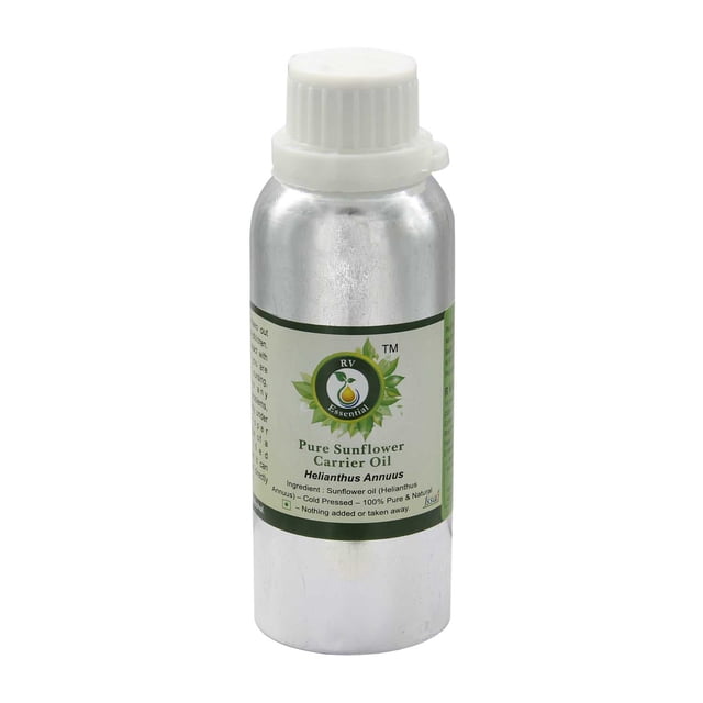 Sunflower Oil Helianthus Annuus Sunflower Seed Oil For Hair For Cooking For Body For Face Unrefined Pure Natural Cold Pressed 300ml 10oz By R V Essential